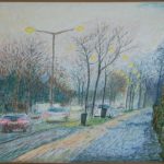 Ludwig-Roselius-Allee, Bremen, Bremer, Stadt, Großstadt, Bäume, Baum, Autos, Morgenlicht,