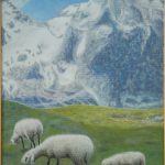 Marmolata, Marmolada, Landschaft, Gebirgslandschaft, Alpen, Felsen, Gletscher, Schaf,